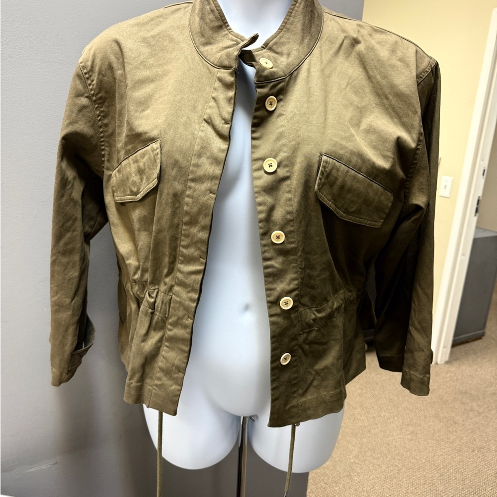 Comune Nori Cinch Waist Miliary Jacket‎ sz Large